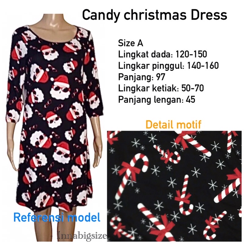 INNABIGSIZE||DRESS CANDY CHRISTMAS BIG SIZE JUMBO SIZE