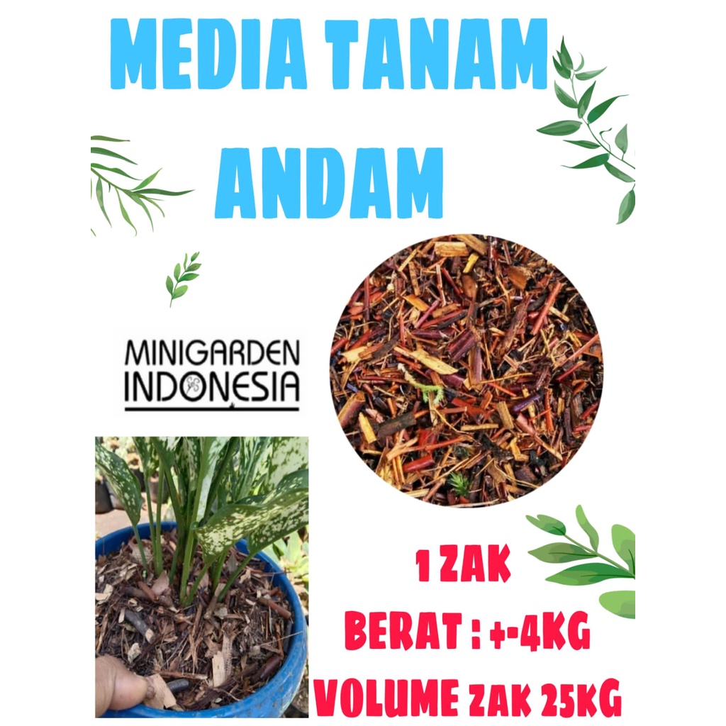 ZAK 2KG ANDAM media tanam organik pourus karung volume 10kg KERING