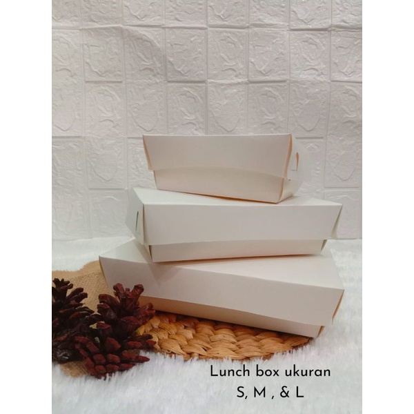 PAPER LUNCH BOX M MURAH MERIAH EKONOMIS / Box Ayam Geprek / Kotak Kemasan Makanan