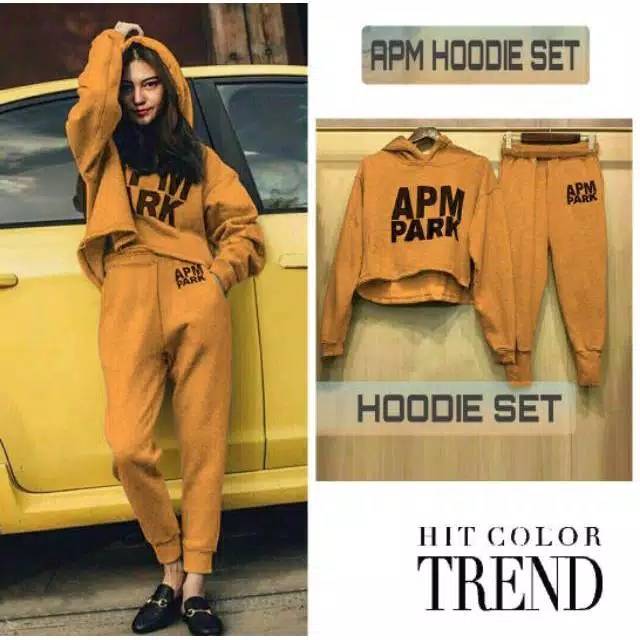 Set HOODIE APM  DAN CELANA JOGER Realpicture