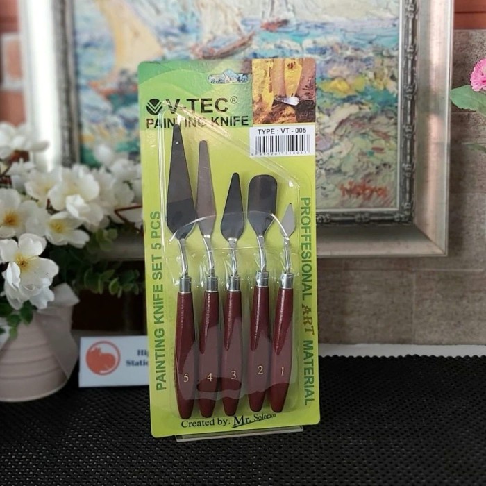 

HJK Painting Knife V-Tec Set VT 005 Pisau Palet Paint Knife V-Tec Set