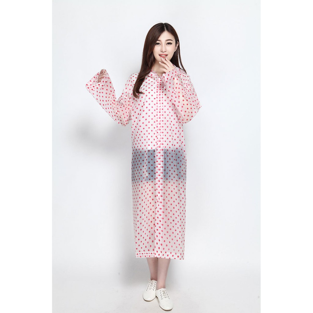 RA 05 Jas Hujan Poncho  Polkadot Unisex Korean Style