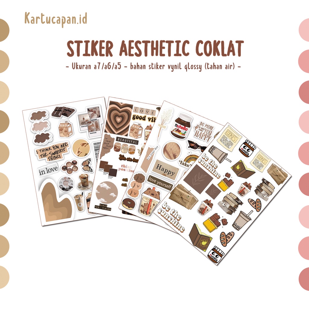 

(HNR)STIKER AESTHETIC / STIKER AESTHETIC COKLAT / STIKER CASE HP / STIKER TUMBLR / STIKER LAPTOP