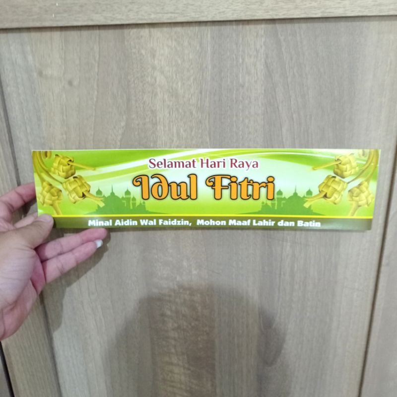 

Label Stiker Print Tema Idul Fitri ukuran 33x8 cm