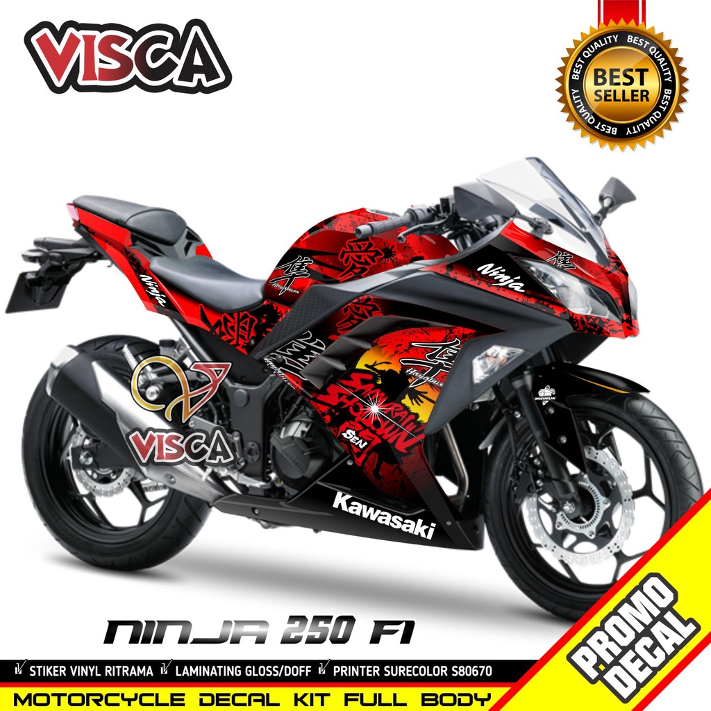 Stiker Ninja 250 Fi Striping Ninja 250 Fi Decal Motor Ninja 250 fi Full Body Stiker Ninja 250fi Deka