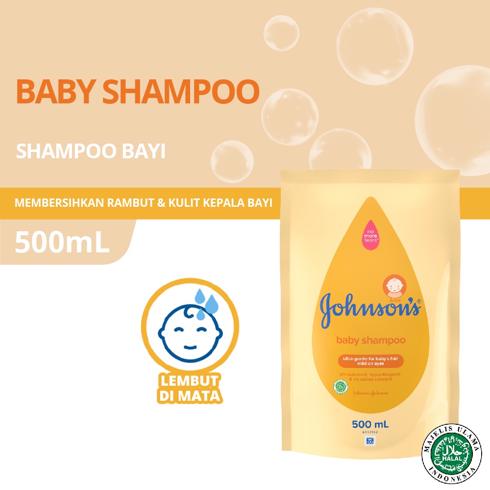 JOHNSON'S Gold Baby Shampoo - Shampo Bayi Refill 500ml