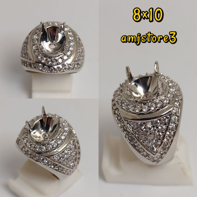 ring cincin emban alpaka super full zircon microsetting