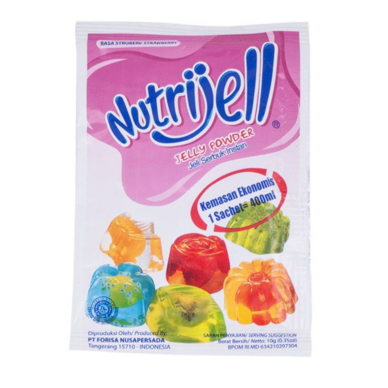 Nutrijell Nutrijel 10gram / Bubuk agar jelly pudding instan nutrijell