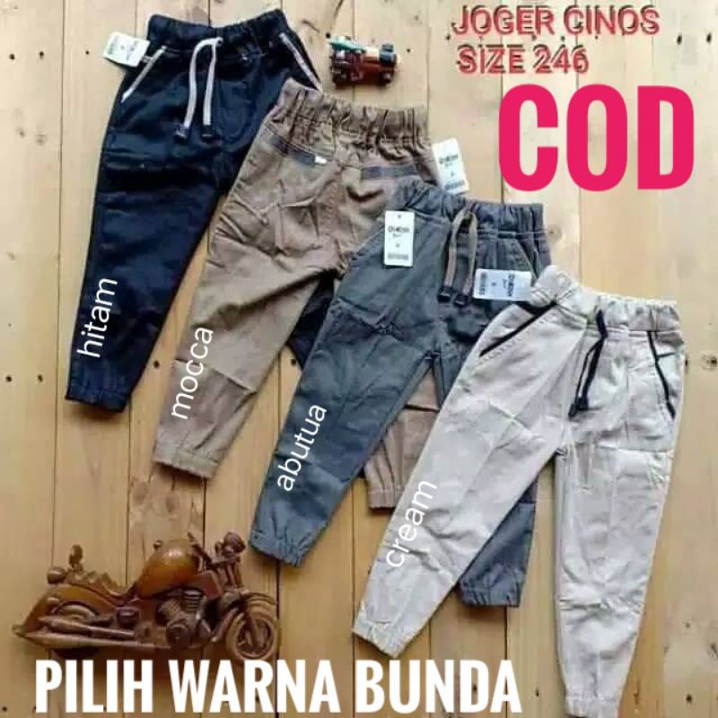  Celana  Anak  Joger XL 8 10 Tahun JOGGER POLOS POPLIN 