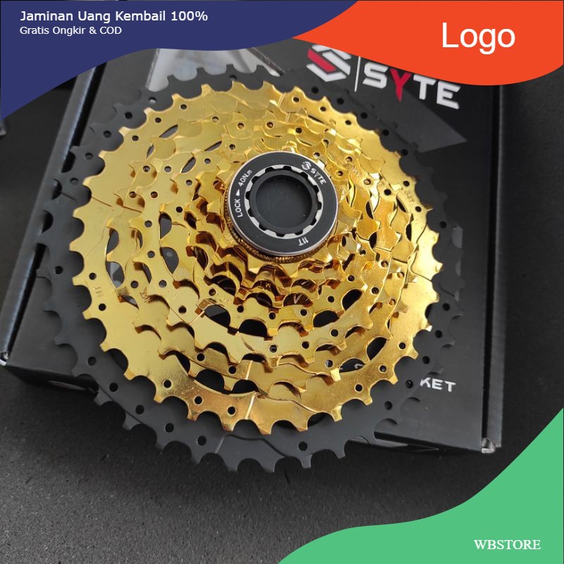 SPROCKET CASSETTE 8 SPEED 11 - 40T GOLD SEPEDA LIPAT SELI MINION MTB RB. SPROCKET GEAR GIR 8SPEED 11