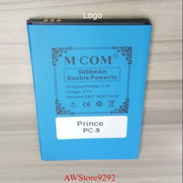 Mcom Battery Batre Baterai Double Power Mcom Prince PC9 PC-9 PC 9