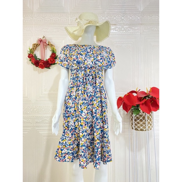 Daster ruffle serut / daster ruffle busui viral / daster serut rempel selutut-SweetsBlossom