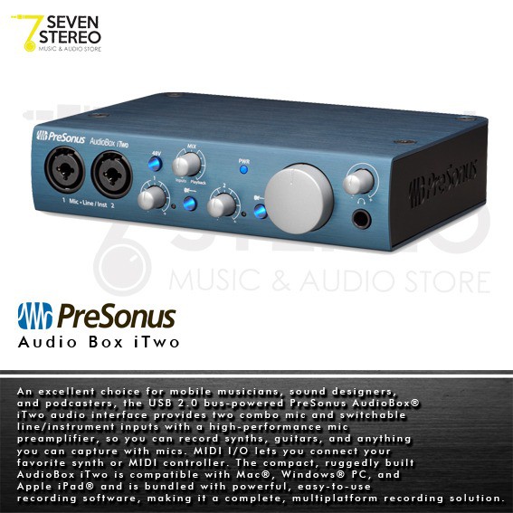 PreSonus Audio Box ITwo USB - IPad Audio Interface