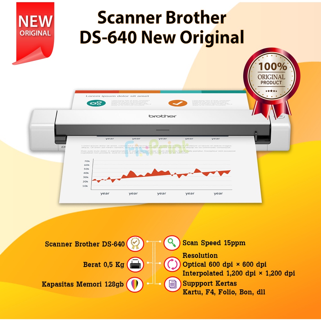 Scanner DS640 New Original Scanner Mobile Document Scanner DS640 New