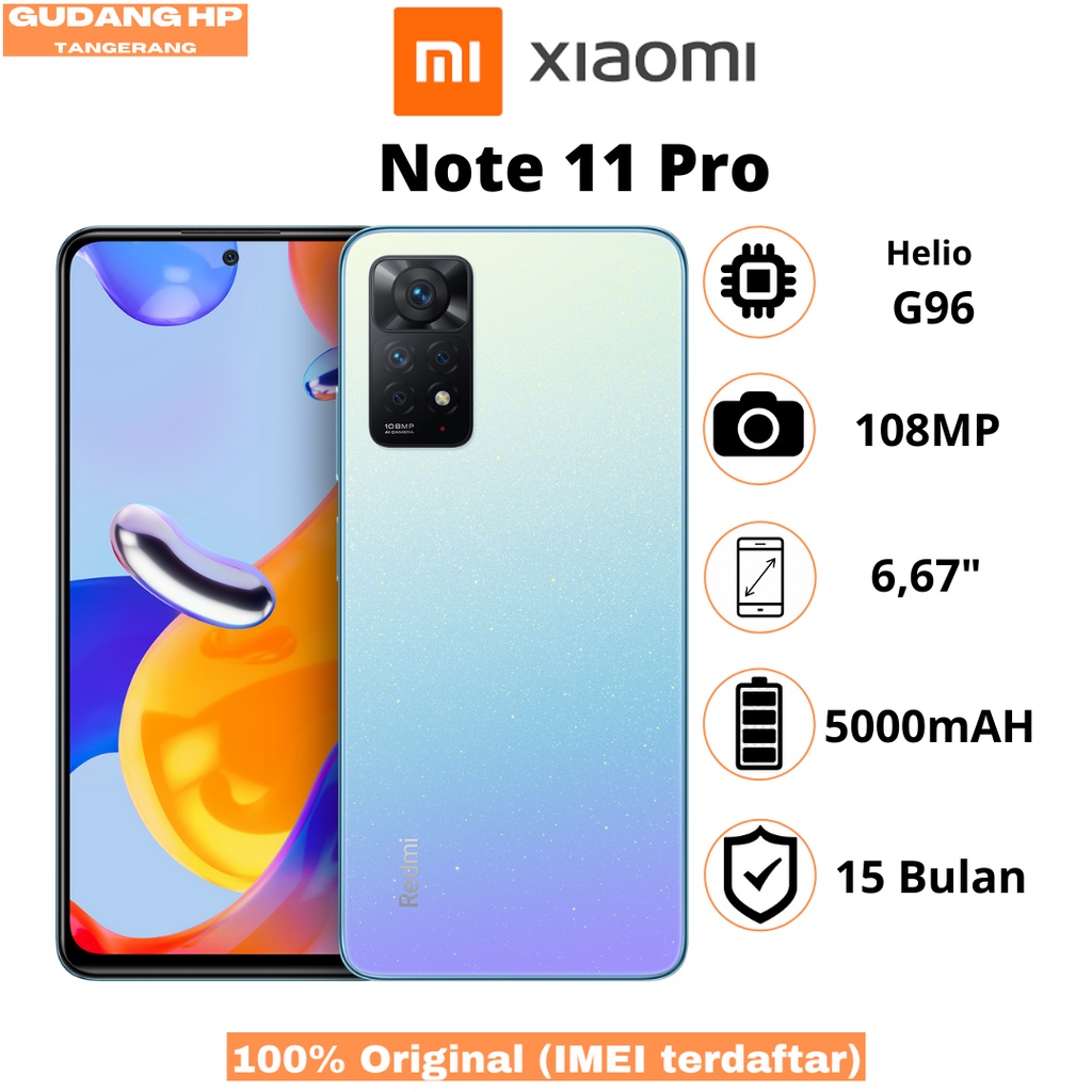 Xiaomi Note 11 Pro  |  Redmi Note 12 Pro Garansi Resmi