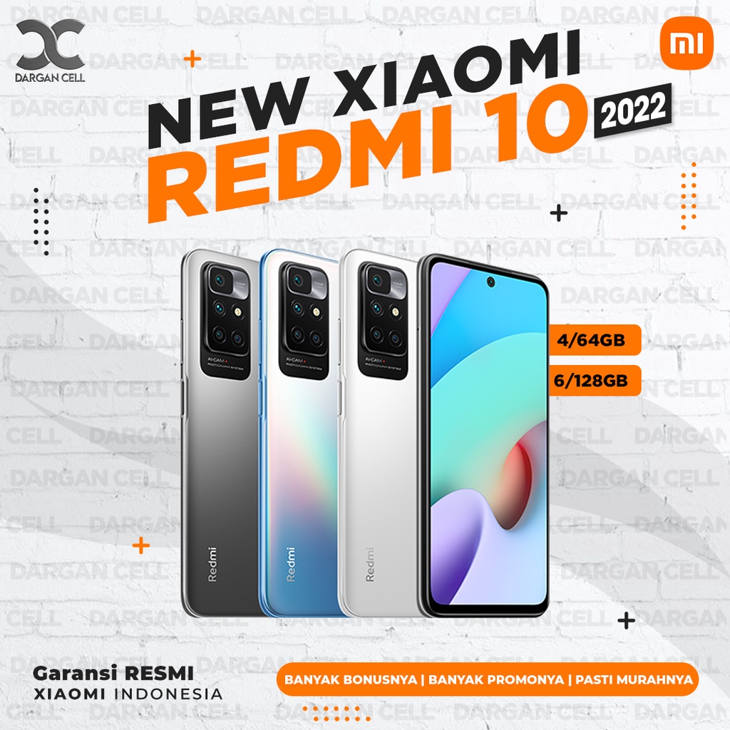 XIAOMI REDMI 10 2022 4/64GB 6/128GB GARANSI RESMI XIAOMI 1 TAHUN