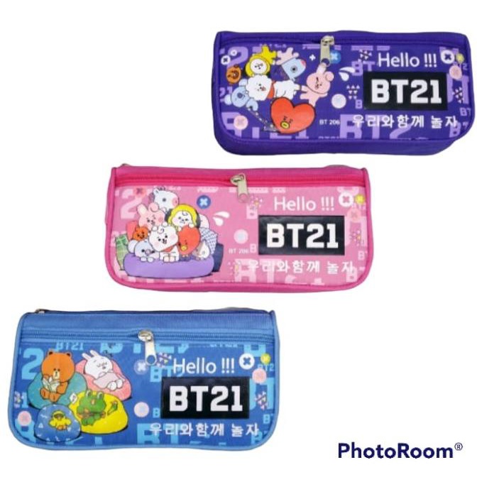 

Kotak Pensil Resleting Bt21 - Kotak Pensil Bahan Kain Tebal Cantik