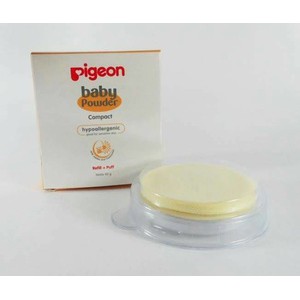 Pigeon Baby Compact Powder 45gr Refill + Puff Bedak Bayi Padat 45 gram