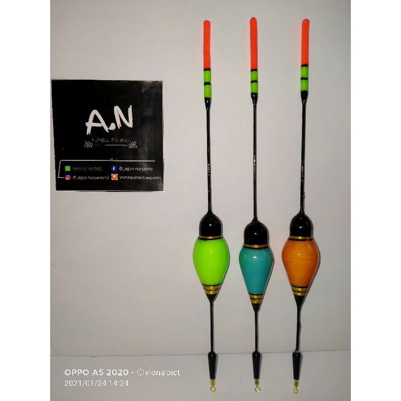 kumbul atau pelampung pancing anti badai hand made panjang 10cm-30cm