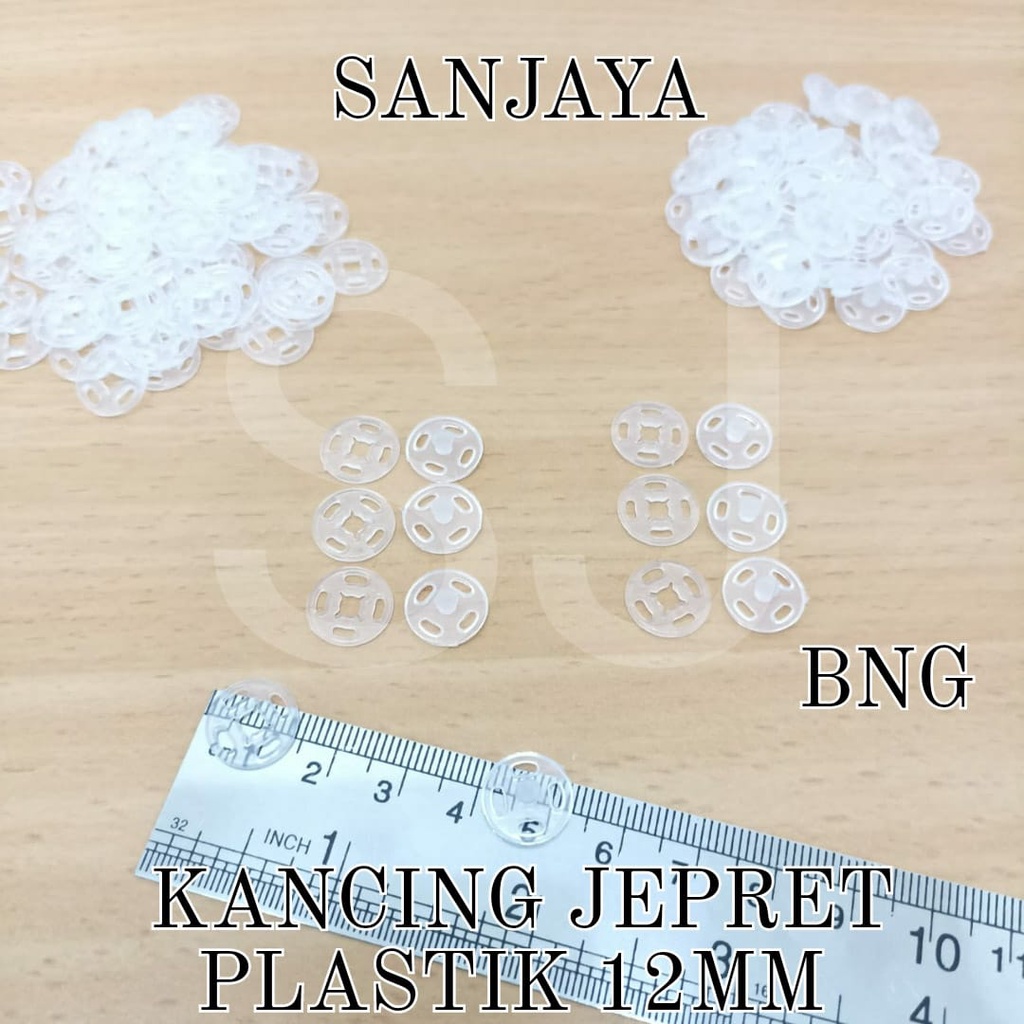 KANCING CETET PLASTIK 12MM / KANCING PLASTIK UKURAN 12MM / KANCING JEPRET PLASTIK 12MM