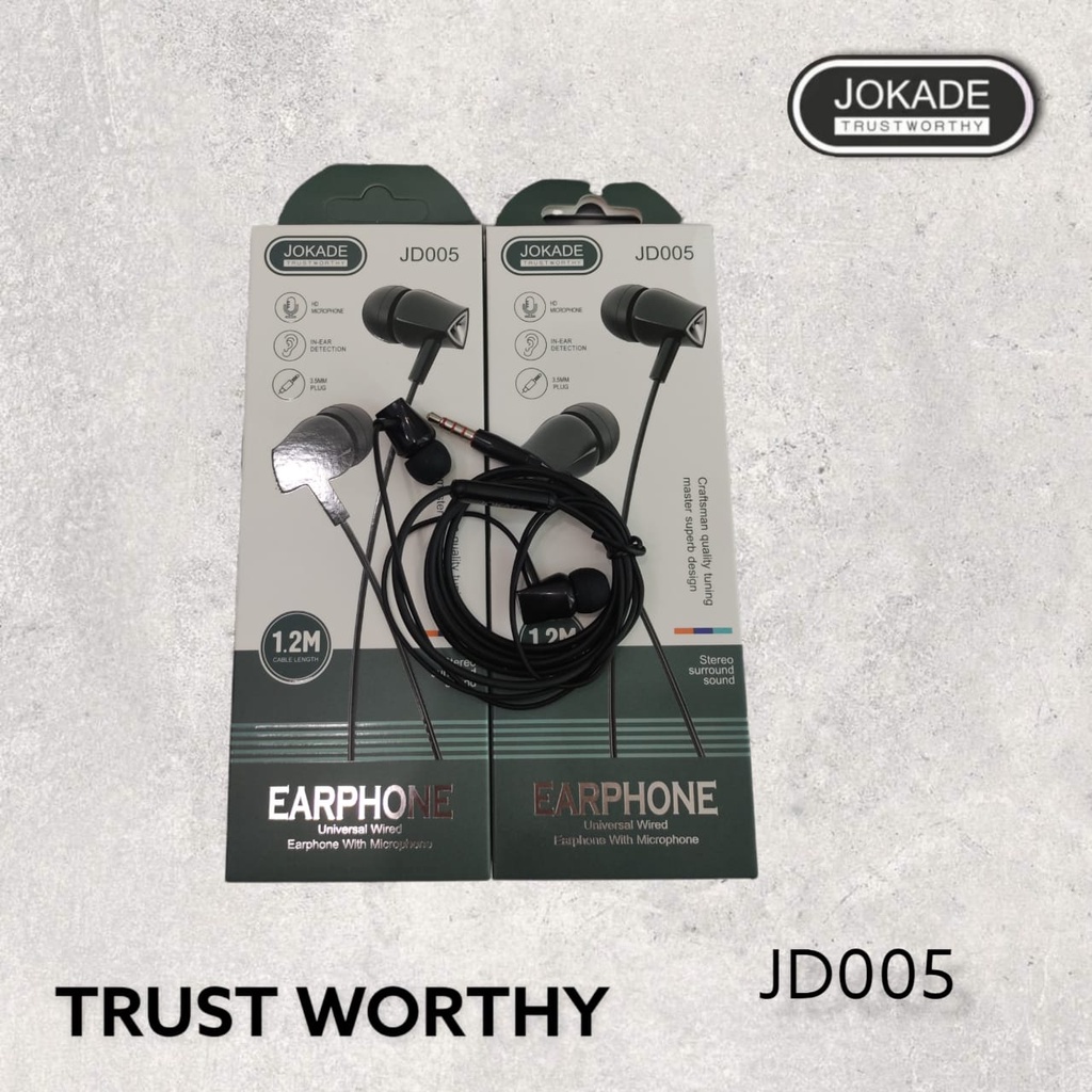 JOKADE JD005 Handsfree / Earphone / Headset Super Bass 3.5mm Built in