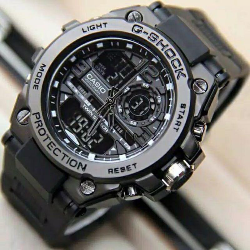 FREE BOX & BATERAI JAM TANGAN RUBBER PRIA CASIO G-SHOCK GST-8600