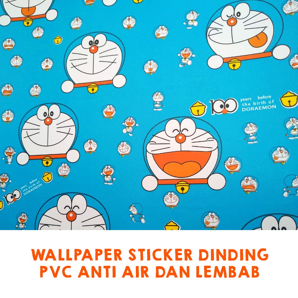 Wallpaper Stiker Dinding | Walpaper dinding Kamar Tidur | Wallpaper Promo |DORAEMON BIRU