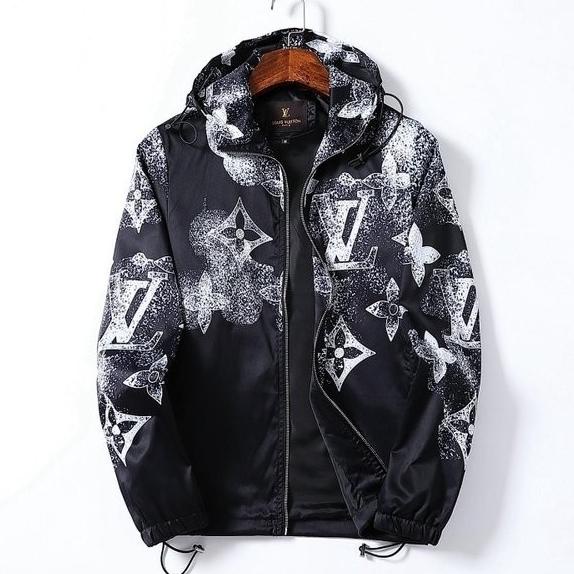 Fashion Pria Jaket Jaket Hoodie Parasut Lv Louis Vuitton Mirror Terlaris....