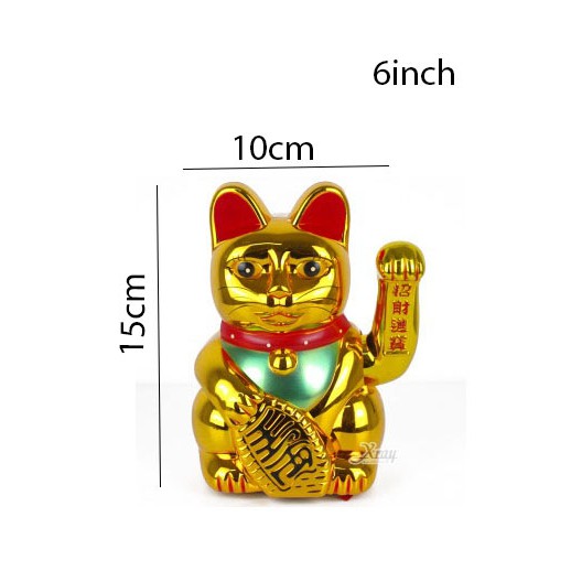 kucing rejeki Kucing maneko neki / lucky cat baterai tinggil 16cm