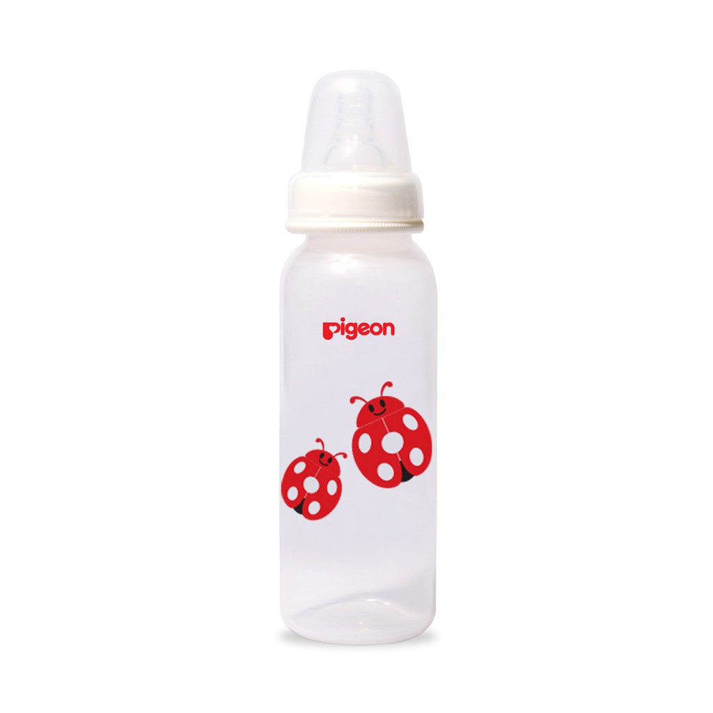 Pigeon Botol Susu Peristaltic Nipple Round Nursing Bottle PP RP Slim Neck Ladybug Kumbang 240ml