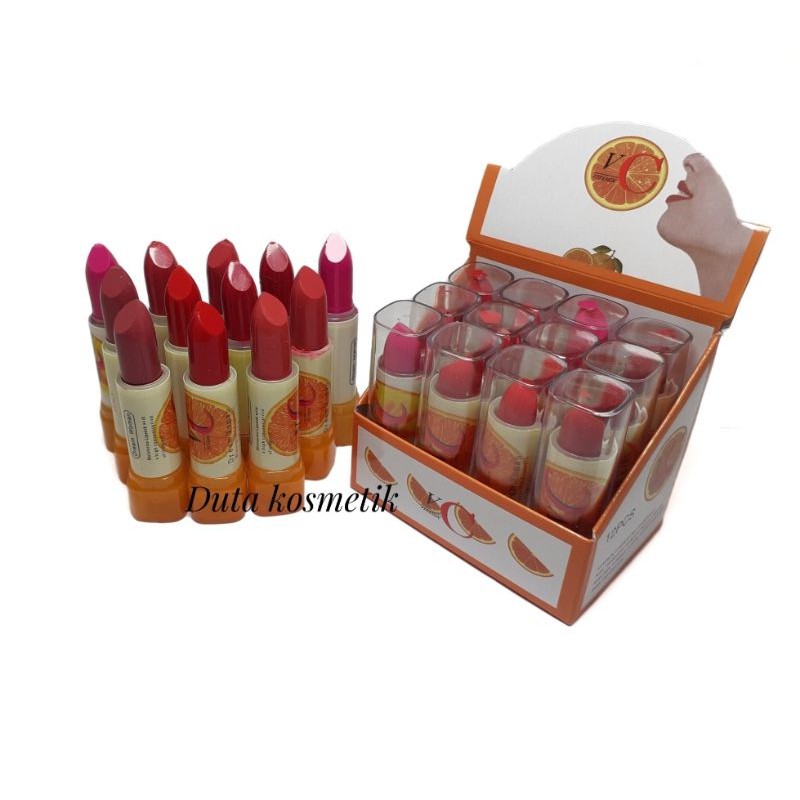 [harga 12 pcs] LIPSTIK VIT C 12 COLOR