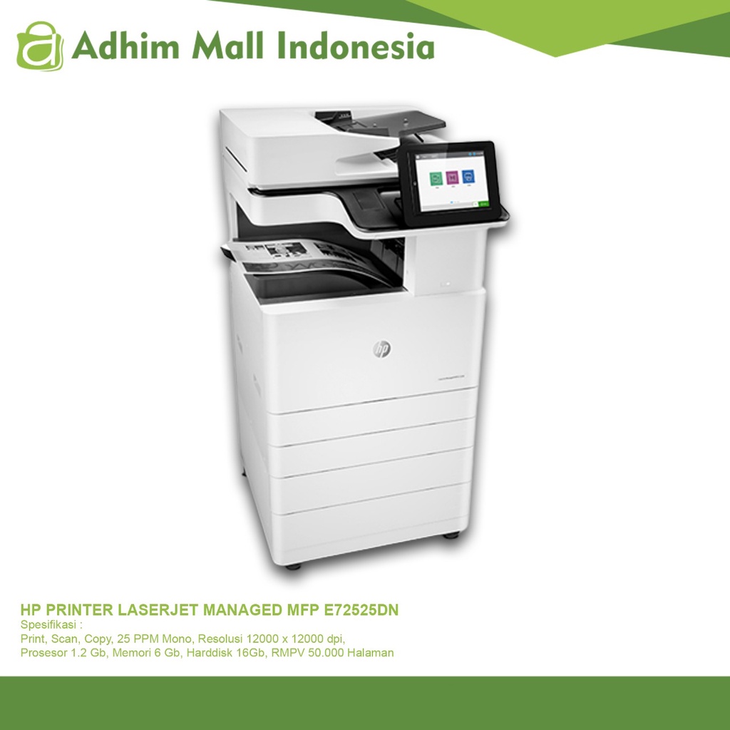 HP PRINTER LASERJET MANAGED MFP E72525DN  HP Color Laserjet MFP E72525DN