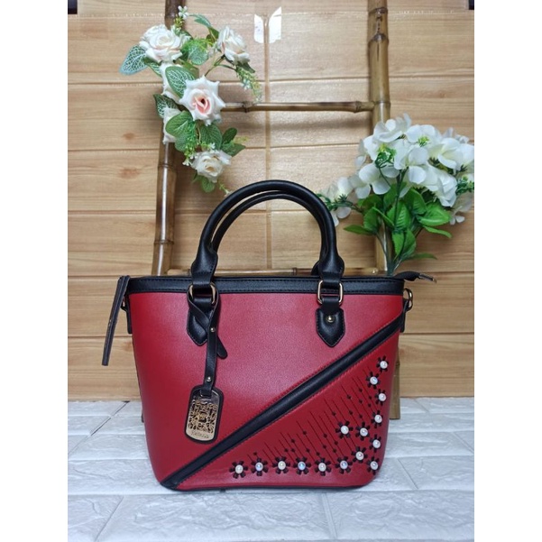 TAS BELLEZZA / BELLEZZA BAG / TAS WANITA PREMIUM ORIGINAL / MERAH MAROON / BRAND MATAHARI MURAH