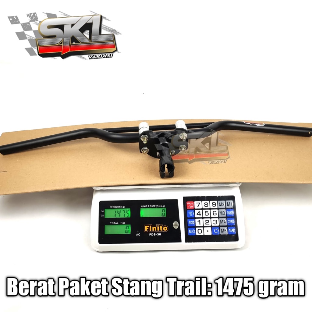 Paket Dudukan Stang Racing Trondol Matic Dan Bebek Yamaha Honda Suzuki Plus Stang Trail