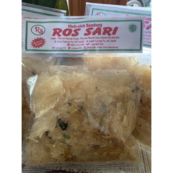 Keripik Kaca Asin Daun Jeruk 100Gr Oleh Oleh Bandung