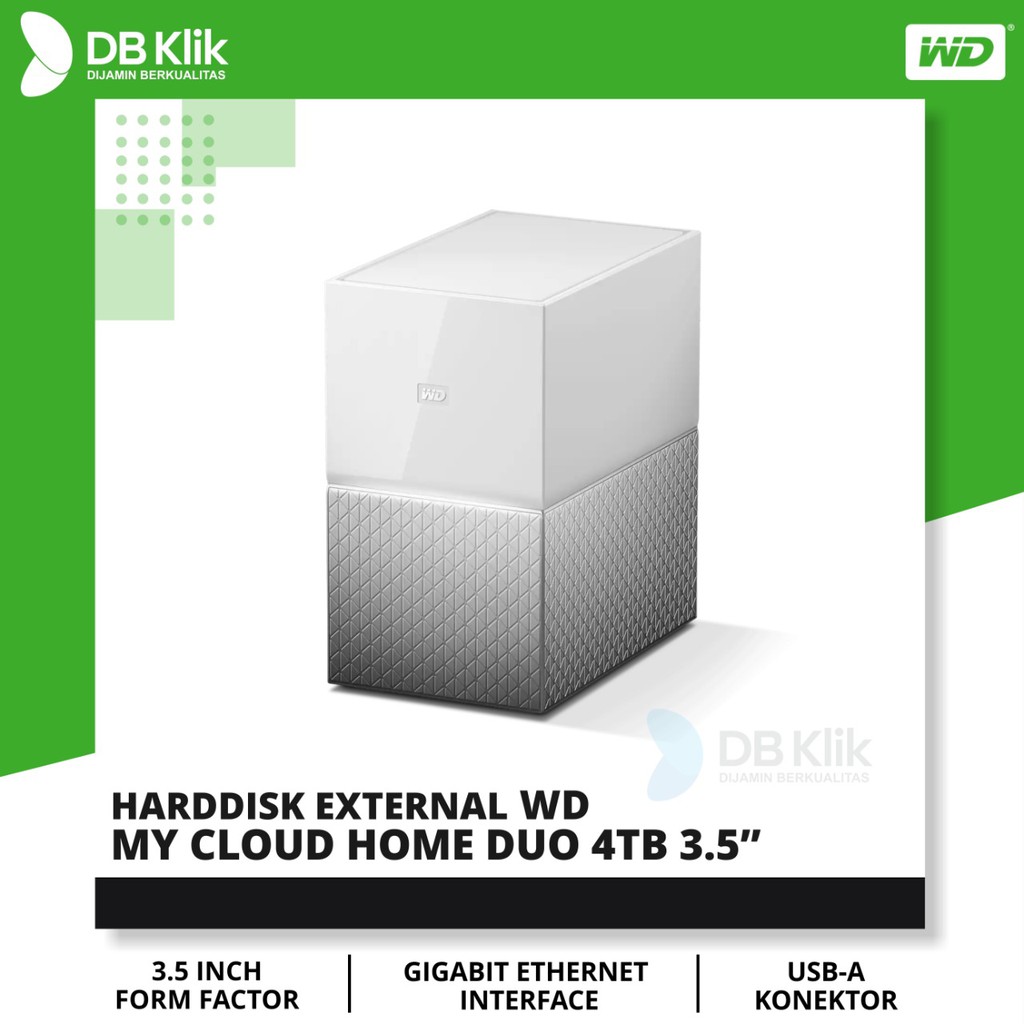 Harddisk External WD My Cloud Home DUO 4TB 3.5 Inch USB 3.0 - HD / HDD WD My Cloud HOME DUO 4TB