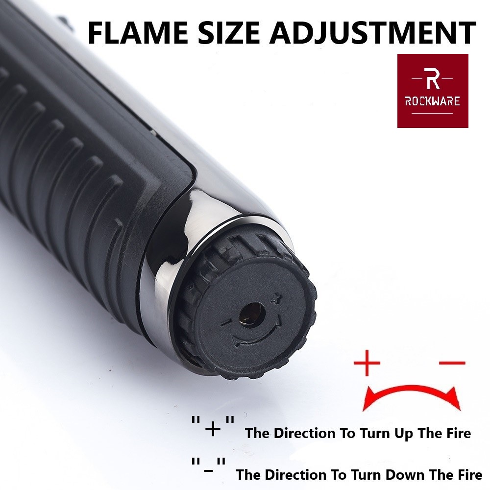 ROCKWARE RW-K7 - Precision Torch Butane Jet Flame Lighter Refillable