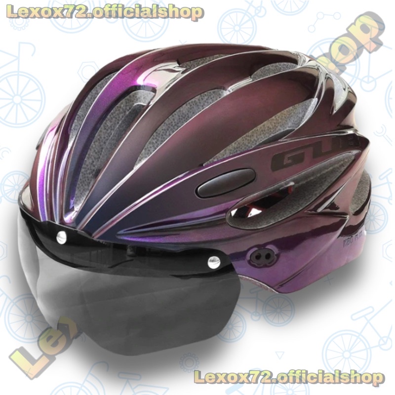 GUB Helm Sepeda Cycling Visor Aero EPS Magnetic Removable Lens - K80 Plus - Black/Purple