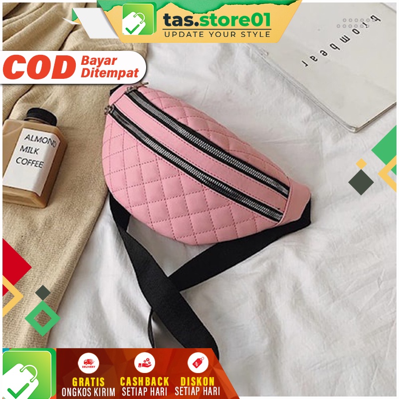 Waistbag Selempang Wanita Polos Empuk Waisbag Tas Slempang Cewek Murah Sling Bag Dada Depan Westbag Wasbag Korean Style