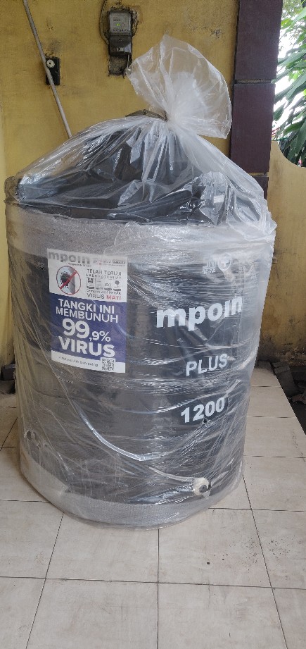 Tangki Tandon Toren Air Mpoin Plus 1200 L Anti Lumut Garansi 25 Thn