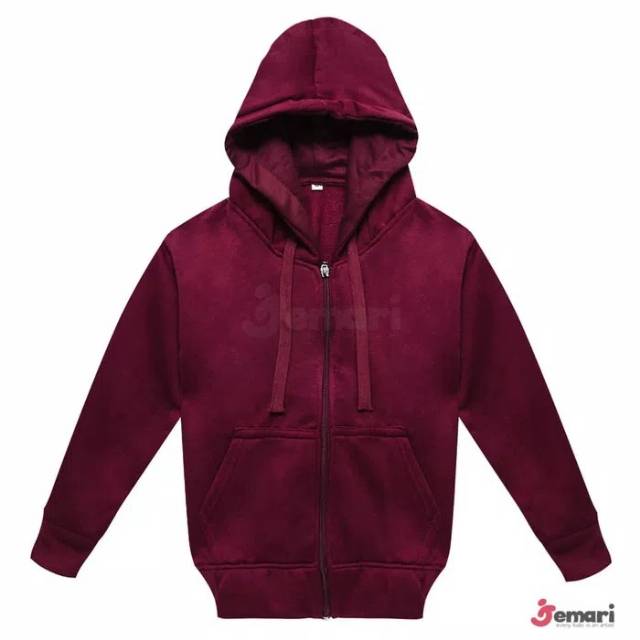 SWEATER HOODIE ANAK POLOS ZIPPER