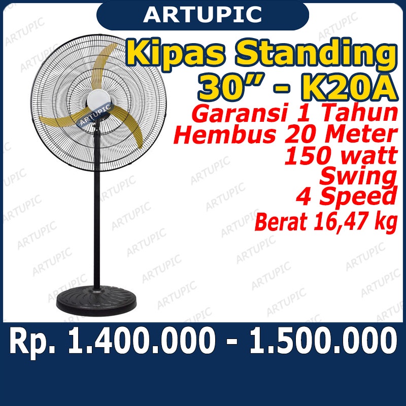 Kipas STANDING Fan 30 inch merk K20A Kipas Angin 30&quot; Berdiri Standing Kandang Gudang Garasi DLL