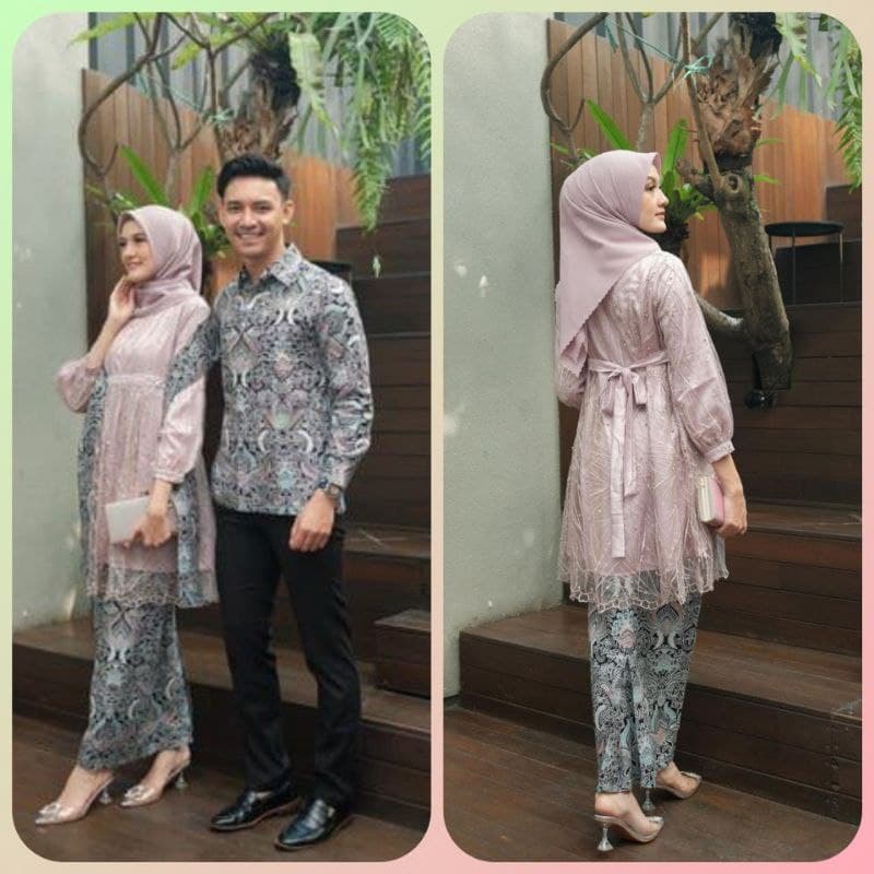 BATIK COUPLE KEBAYA ZARA MAUVE KEBAYA MODERN TUNANGAN LAMARAN MODERN