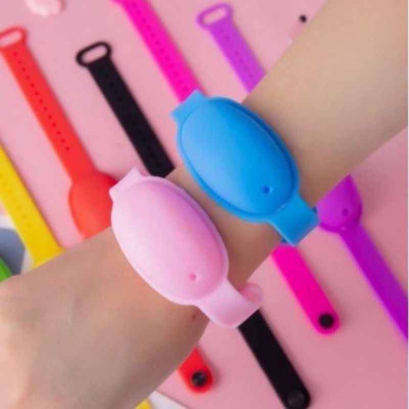 Gelang jam hand sanitizer sabun bahan silicone