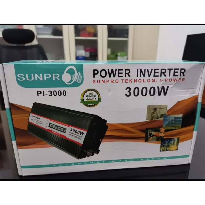 Power Inverter Sunpro 3000 Watt Dengan Led Display Pi 3000 ORIGINAL Rubah Arus Dc Menjadi Ac