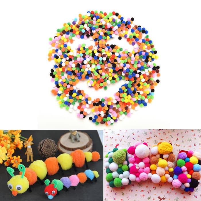 Mini Pom Poms 10mm (100ps)