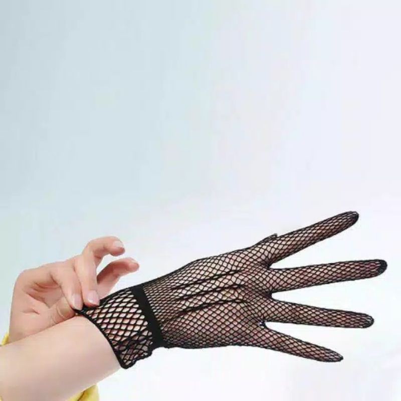 Sarung tangan pengantin model jaring wedding gloves fishnet