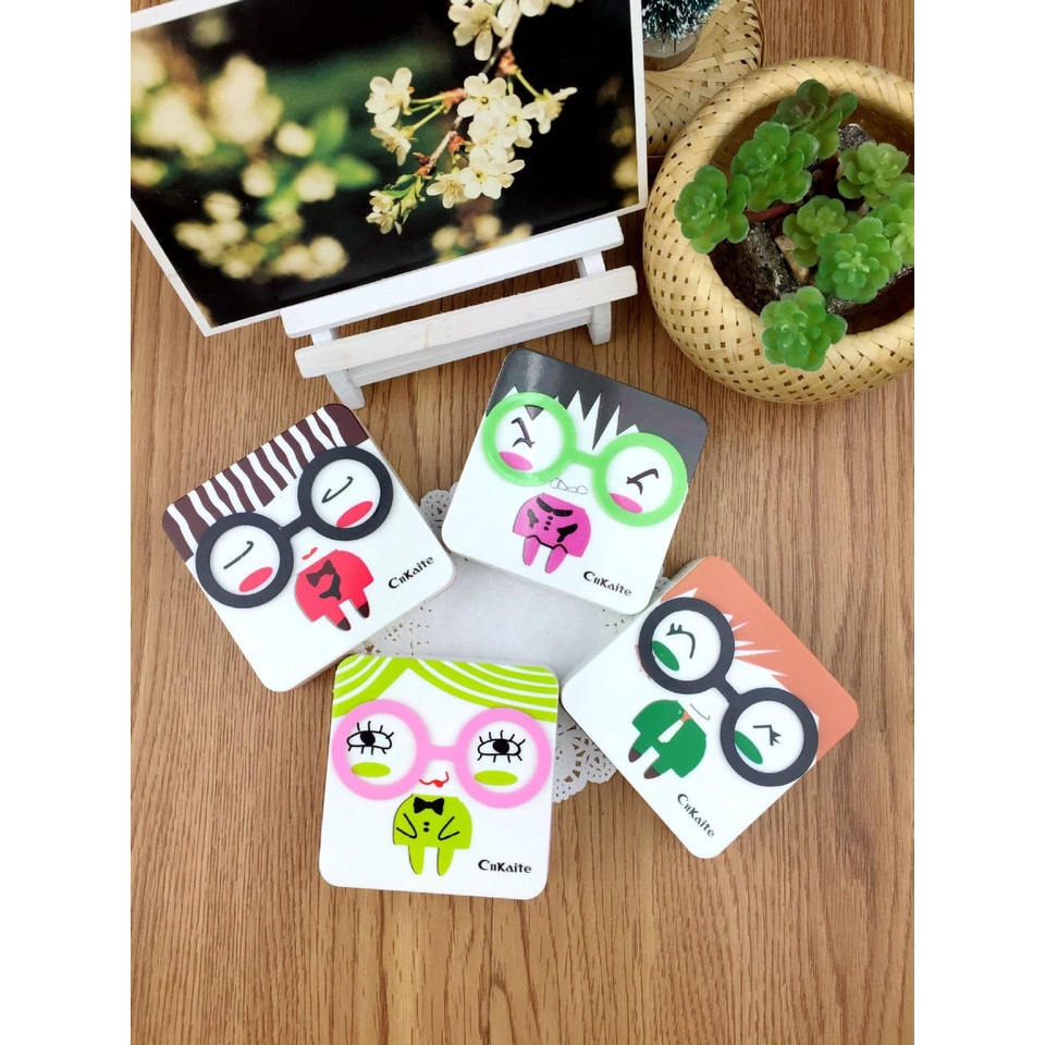 kotak soflen strawberry + kotak softlens CUTE KARAKTER lensa kontak softlens case ANEKA VARIAN