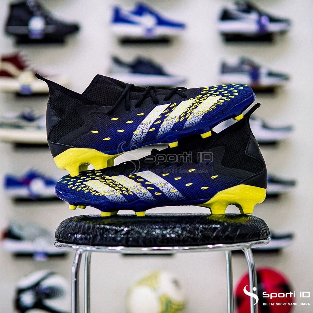 Sepatu Bola Adidas Predator Freak.3 FG - Black Yellow FY0610 Original | Predator Freak