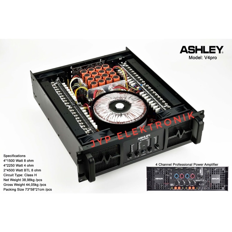 Power 4 Channel Ashley V4Pro V4 Pro V 4Pro V 4 Pro Original